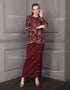 BAJU KURUNG KEDAH BIDASARI (MAROON)